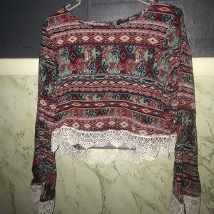 Cropped Long Sleeve Rue 21 Shirt